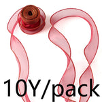 ruban organza bordure dorée classique rouge rose clair beige décoration gâteau boîte cadeau emballage