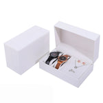 boîtes bijoux simili cuir noir rouge vert classiques rangement montres bracelets boucles d'oreilles