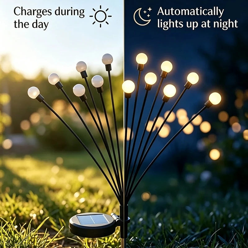lumière solaire moderne 10led 12led 20led 6led boules lumineuses noir extérieure imperméable patios