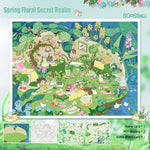 autocollants 3d diy scènes saisonnières printemps été automne hiver illustrées cartes scènes stickers