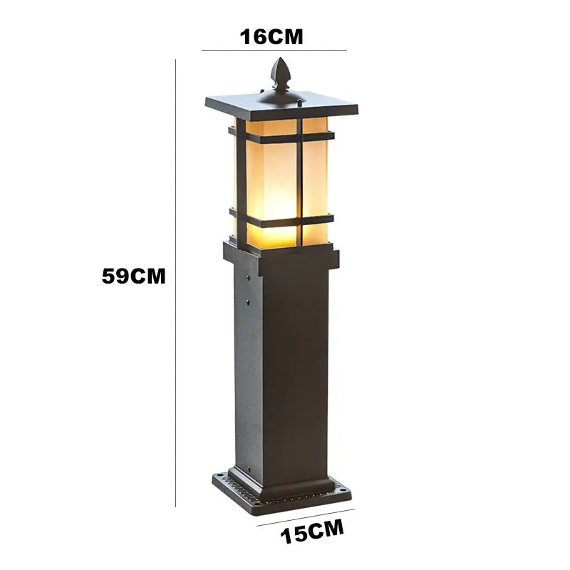 lampe sol industrielle led étanche ip65 noir classiqueextérieur aluminium horizontal bars claires