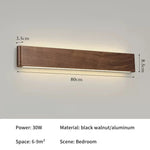 lampe murale moderne bois minimaliste marron foncé éclairage quotidien chambre salon entrée étude cuisine