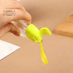 bouteille rechargeable transparente moderne 30ml anneau fixe couvercle bleu rose noir blanc jaune
