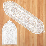 nappe dentelle motif floral transparent vintage rustique table noël