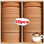 coasters bois marron clair texture naturelle moderne rustique décoration table