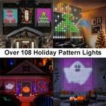 rideau lumineux led multicolore pixel art noel moderne clips télécommande câble alimentation