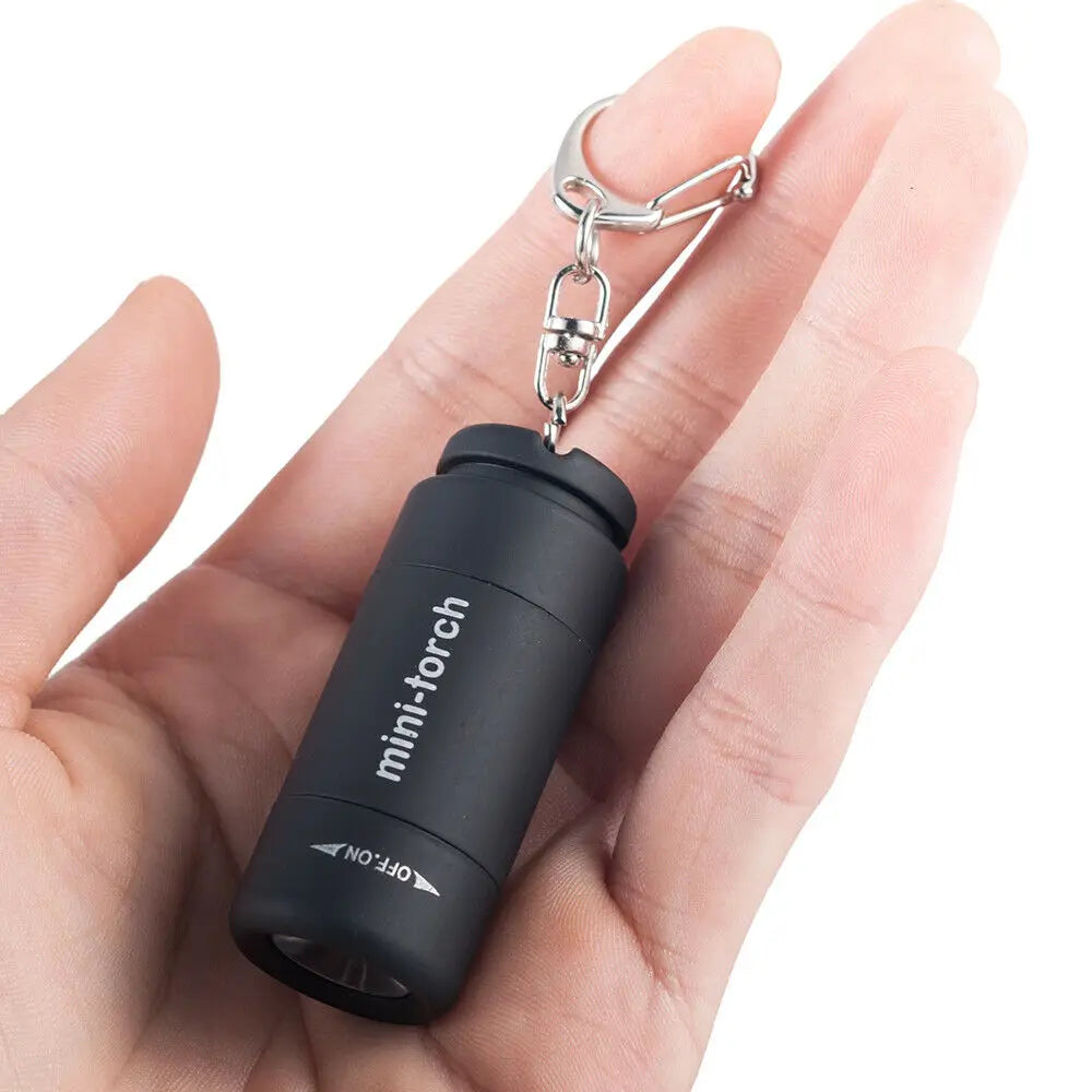 torche led rechargeable portable mini annuaire clé interrupteur on off camping urgence