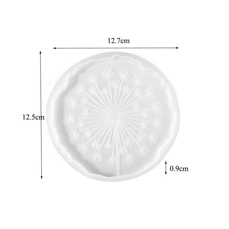 moulages silicones coquetiers transparents motifs fleurs dandelions geometriques decoration maison bricolage artisanal