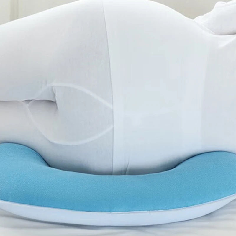 coussin soutien bleu clair anti décubitus coton polyester confortable ergonomique adhésif uni doux