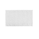 tapis bain coton antidérapant zigzag gris blanc vert moderne 40x60cm