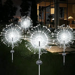 lumières solaires feux d'artifice multicolores modernes extérieures détecteur mouvement led autonomes festive vacances
