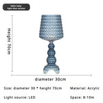 lampe sol moderne vert bleu noir blanc led acrylique intérieur