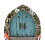 porte miniature artisanale résine couleurs rose bleu rouge motifs floraux trèfle celtique décoratif extérieur