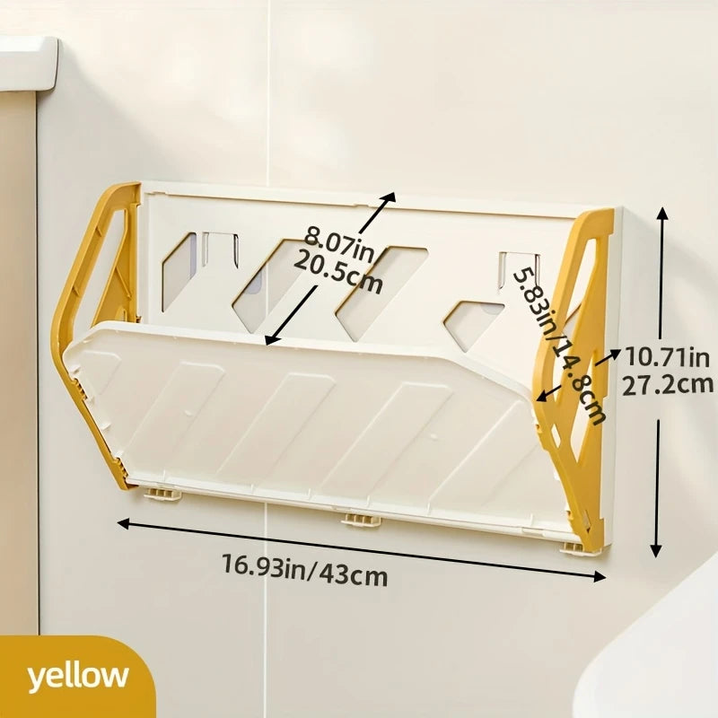 étagère pliable rangement chaussures moderne adhésif blanc jaune structure géométrique perforée fonctionnelle