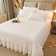 Drap de lit matelassé épais blanc pour lit double king size 180x240cm - Couvre-lit d'été luxe