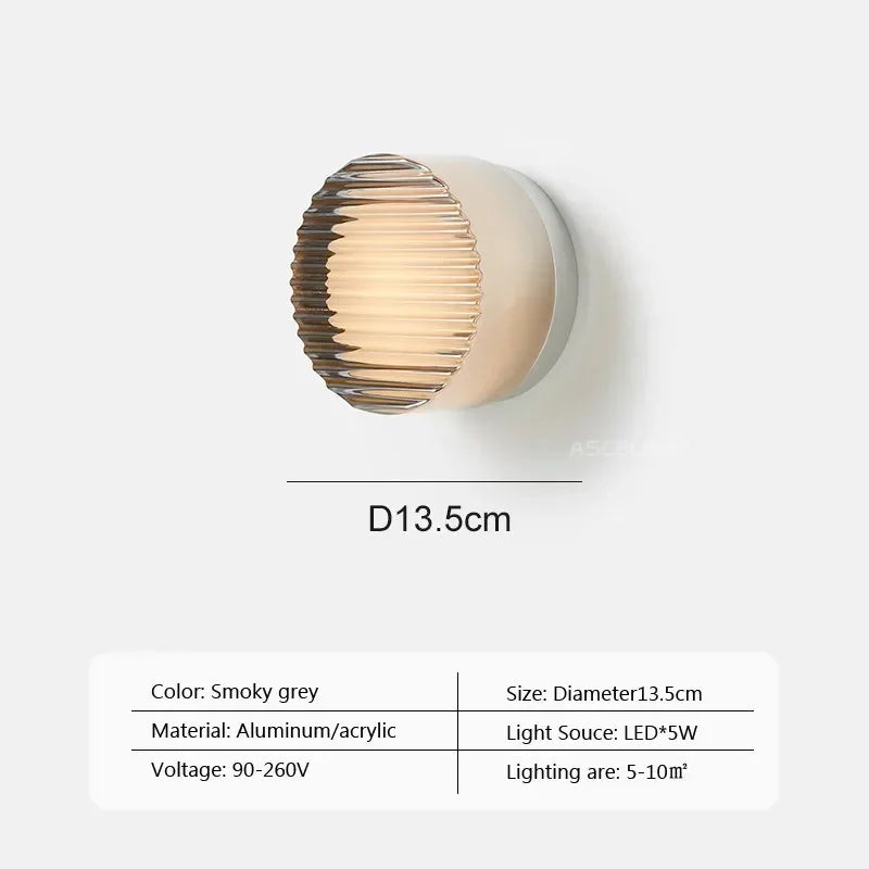 lampe murale moderne or blanc gris rayures horizontales adhésive cuisine chambre salon