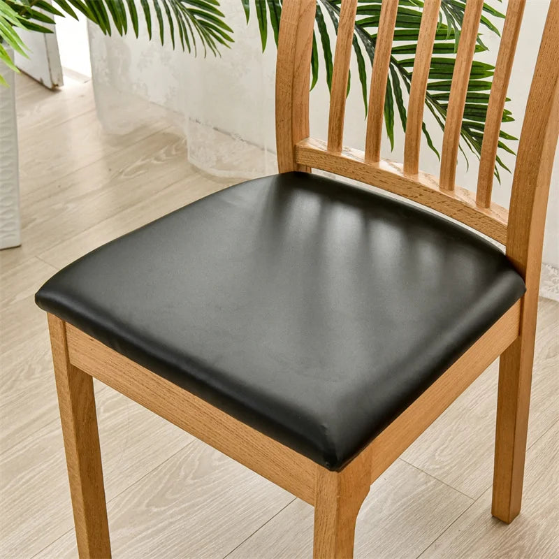 coussin chaise noir élasthanne polyester moderne élastique unie salle manger mariage banquette