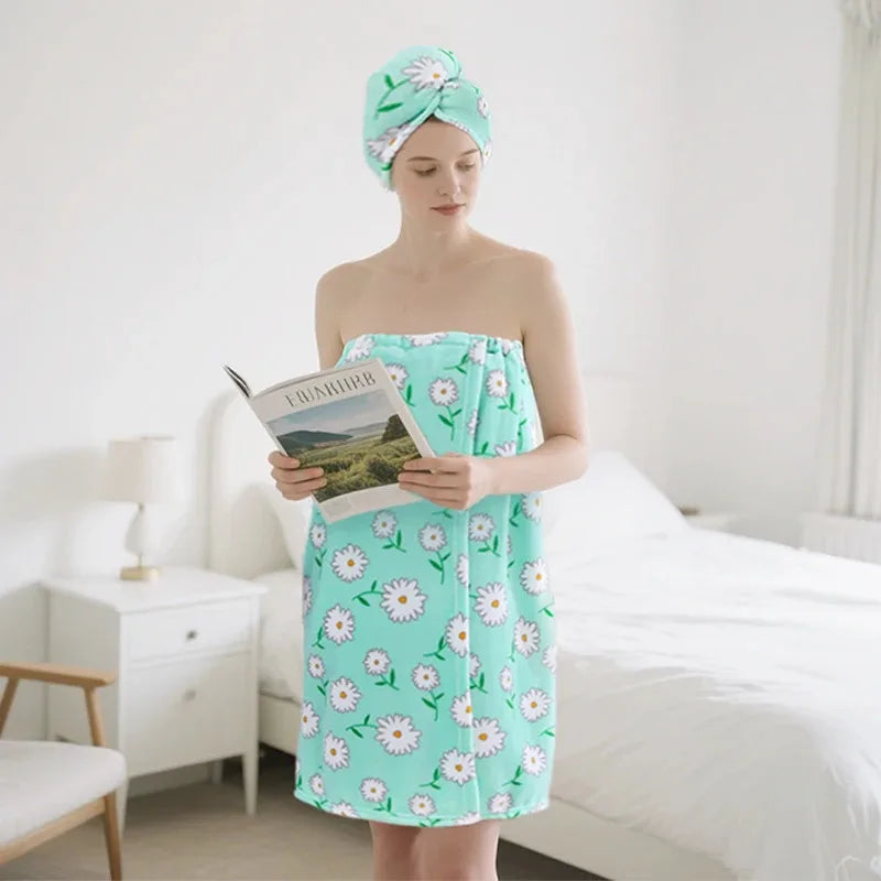serviette bain rapide fleur bleu rose violet vert absorption rapide machine lavage simple confortable