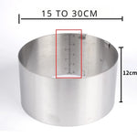 Anneau gâteau argenté moderne fixations rubans adhésifs grille dimensions utilitaire lisse brossé respectueux environnement