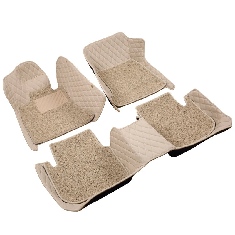 tapis sol voiture violet rouge beige moderne adhésif cuir artificiel waterproof anti poussière élégant