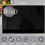 protège induction plaque cuisson noir moderne minimaliste respectueux environnement protection table cuisine insert