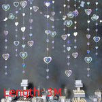guirlande holographique festives lunes étoiles cercles arc ciel brillantes anniversaire mariage fêtes