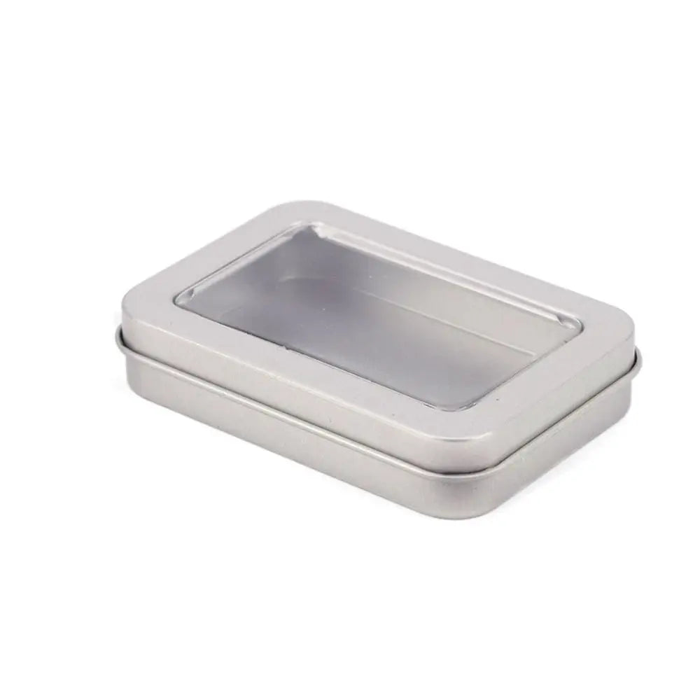 boîte métallique réutilisable noir mat classique rangement ongles artificiels respectueux environnement transparent fil écouteur