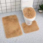 tapis toilette vert beige blanc moderne antidérapant salle bain douillet 50cm 45cm 1m2