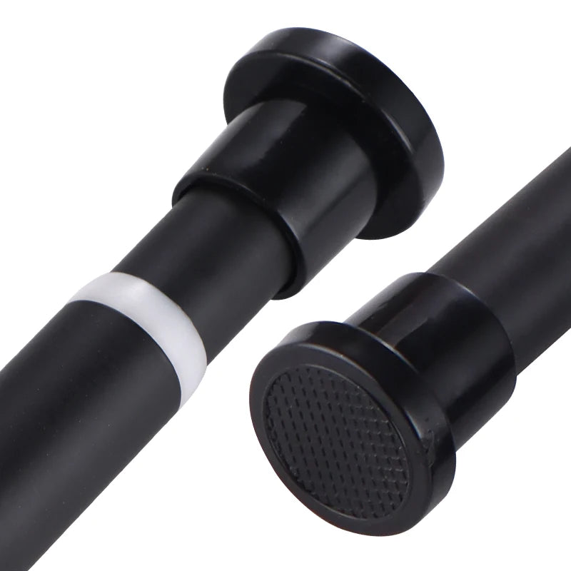 tige tension noire acier inoxydable moderne respectueuse environnement sans perçage salle bain placard fenêtre