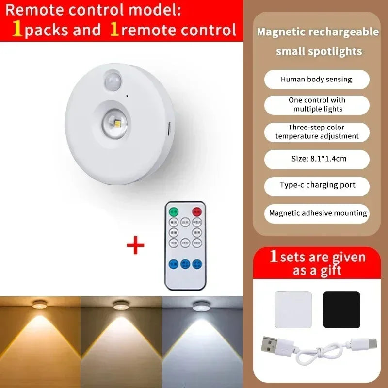 lampe led motion sensor nuit blanc moderne télécommande rechargeable autonomes