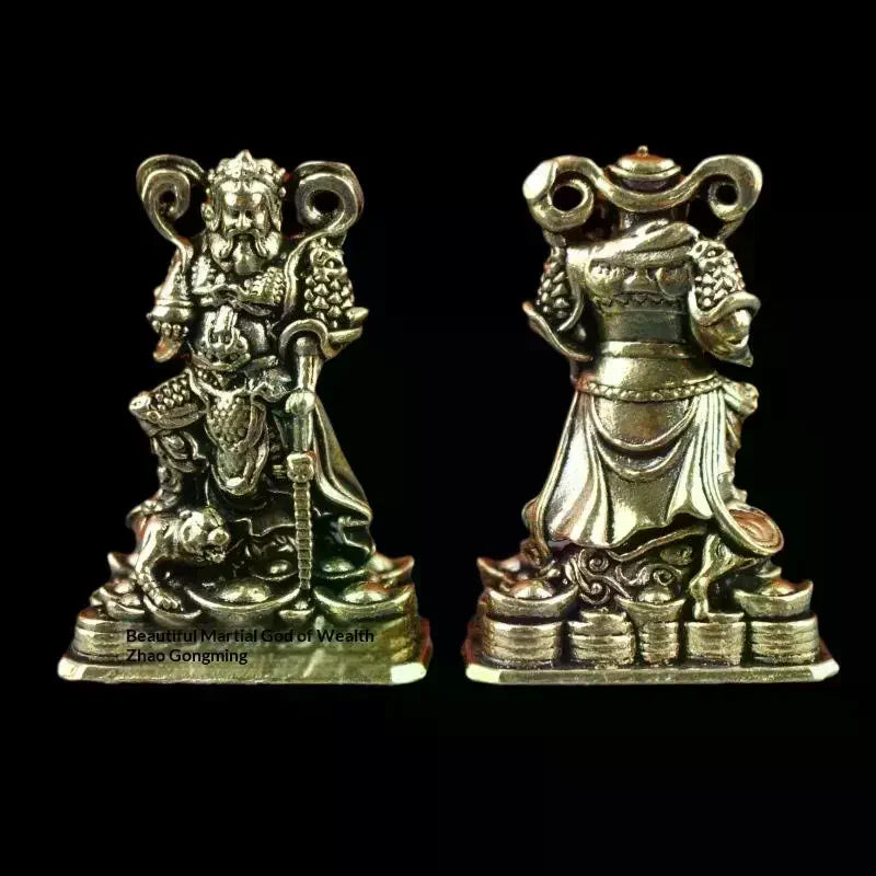 figurine dorée protège richesse prospérité asiatique décoration maison details armure animaux
