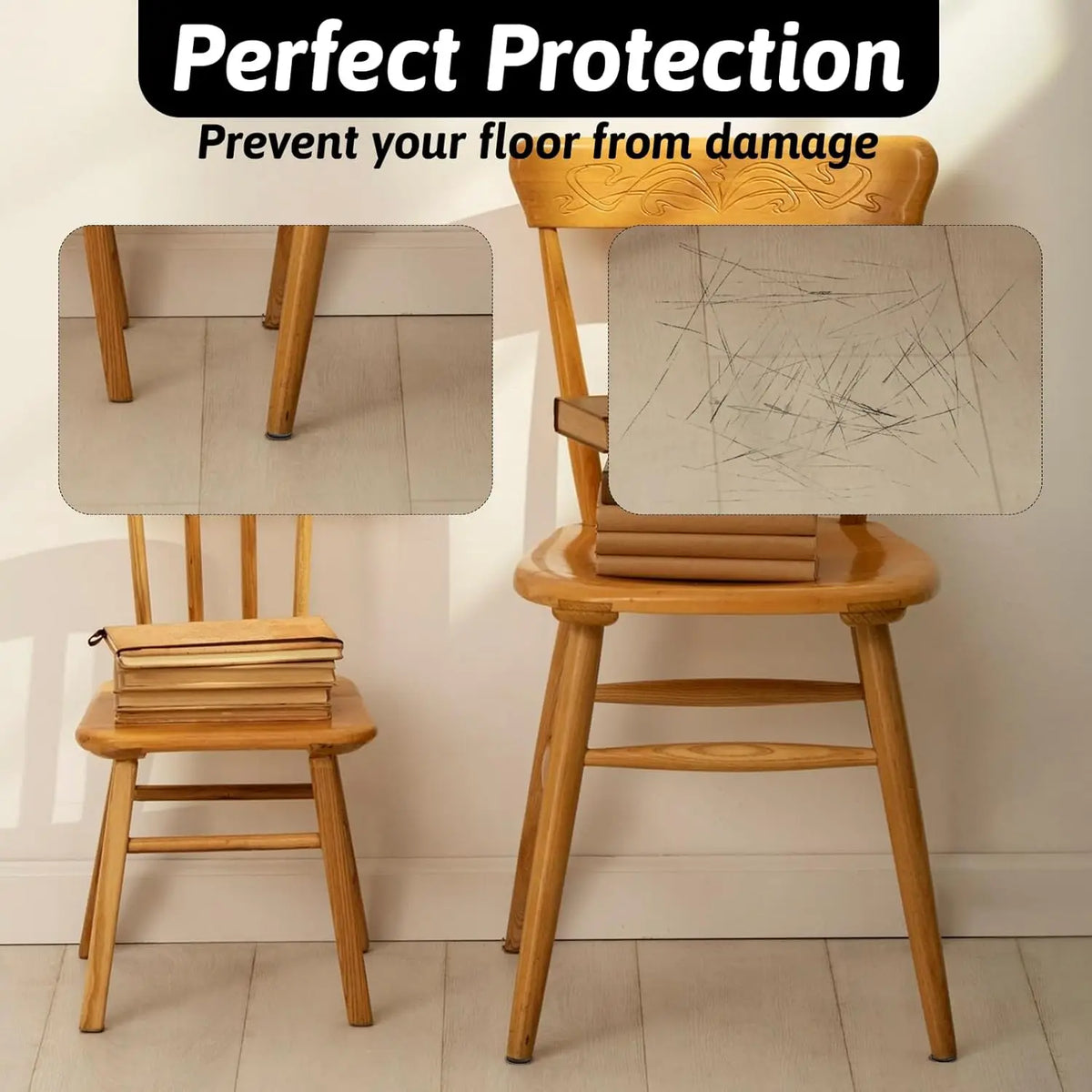 protecteurs pieds meubles adhésifs antiusure résistants rayures noirs points utilitaires pratique maison sécurité