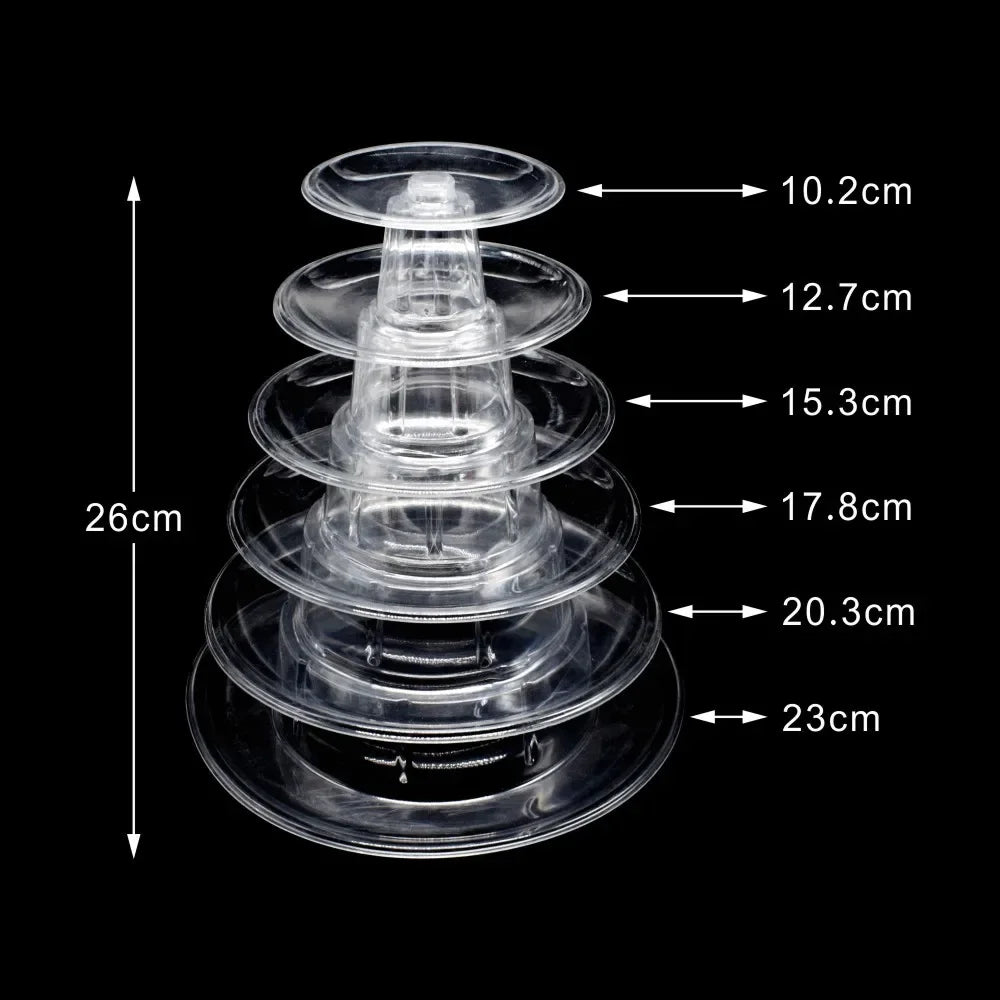 support macarons transparent moderne stand gâteaux mariage anniversaire décoration ustensiles cuisine six niveaux