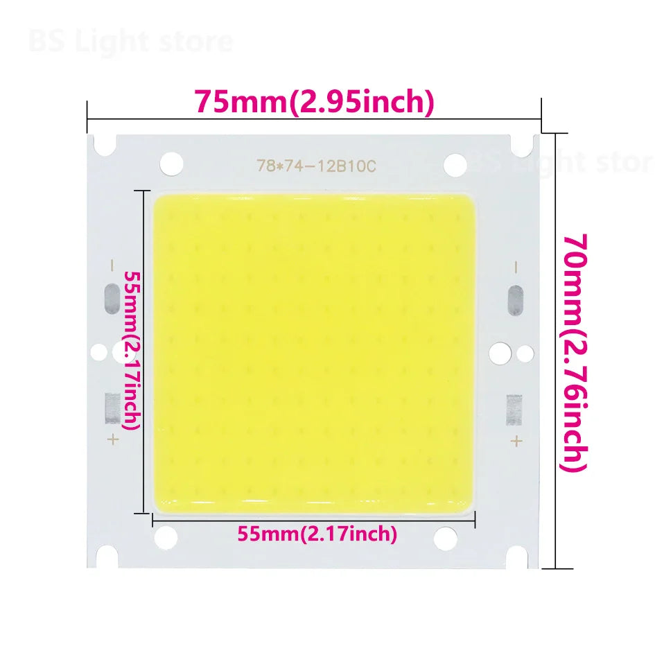 plaque led moderne 78mm 74mm blanc jaune points noirs 50w dc30v lumineuse