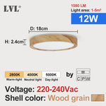 plafonnier led moderne bois grainé blanc éclairage quotidien surface vis fixations