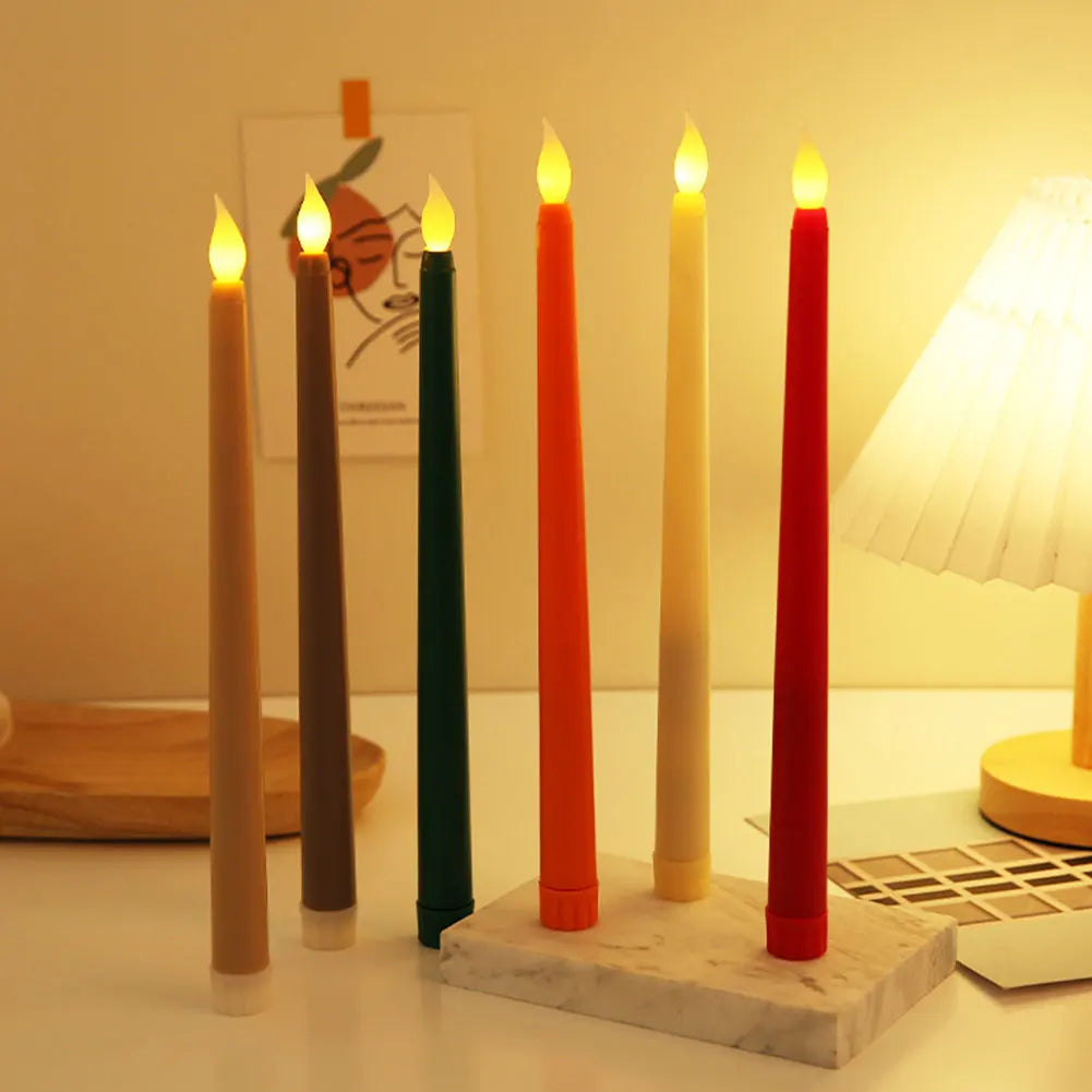 bougies led sans flamme télécommande blanc rouge vert marron beige moderne minimaliste
