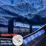 guirlande lumineuse bleu doré étoiles moderne adhésif connecteurs 10m 5m événements anniversaires fêtes noël