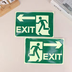 panneau sortie lumineux vert adhésif graphique moderne silhouette mouvement directionnel sécurité évacuation