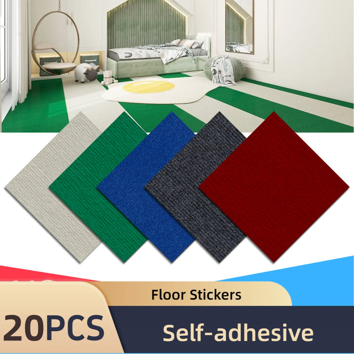 tapis auto adhésif 30cm 30cm multiple couleurs carreaux géométriques moderne antidérapantintérieur décoration