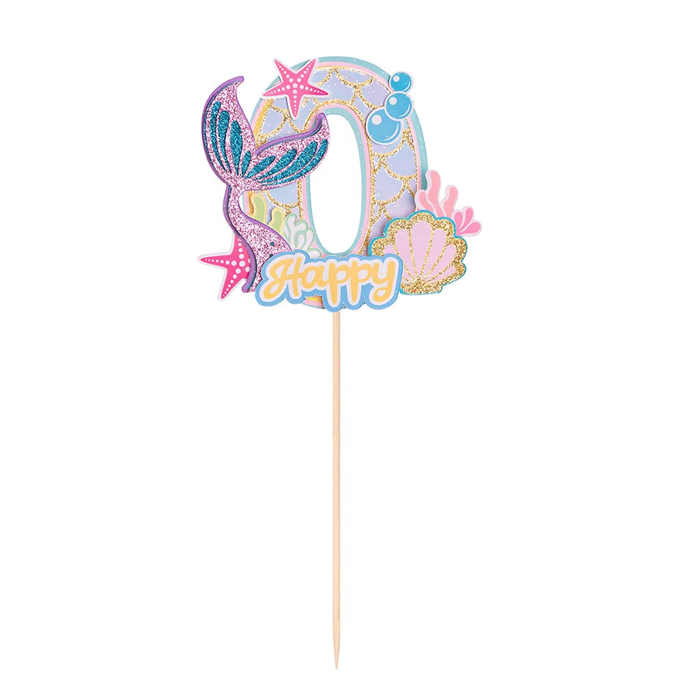 décoration gâteau poisson licorne étoile mer algues bulles coquillages thème sous marin fête anniversaire