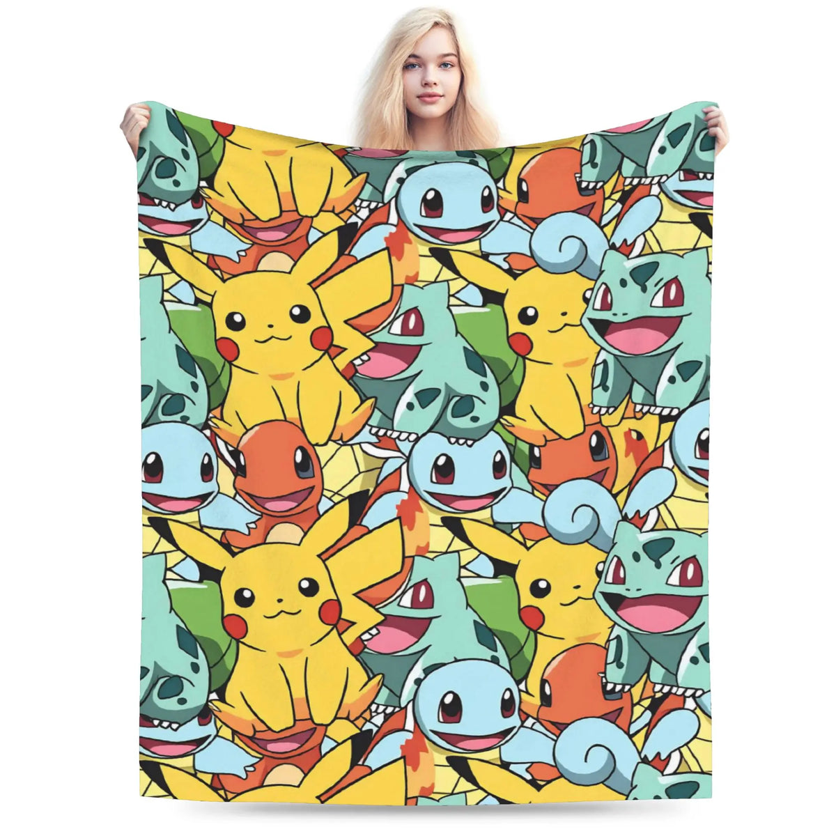 couverture polaire enfant motif pokemon animaux mignons chaude douce canapé lit chambre maison voyage