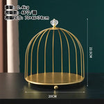étagère double niveau or rangement cosmétiques parfums cage oiseau pieds dorés