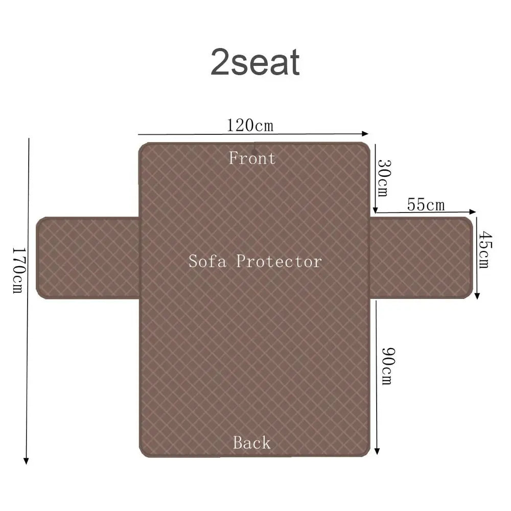 protège sièges canapé marron foncé quilté moderne 100% polyestère automne hiver