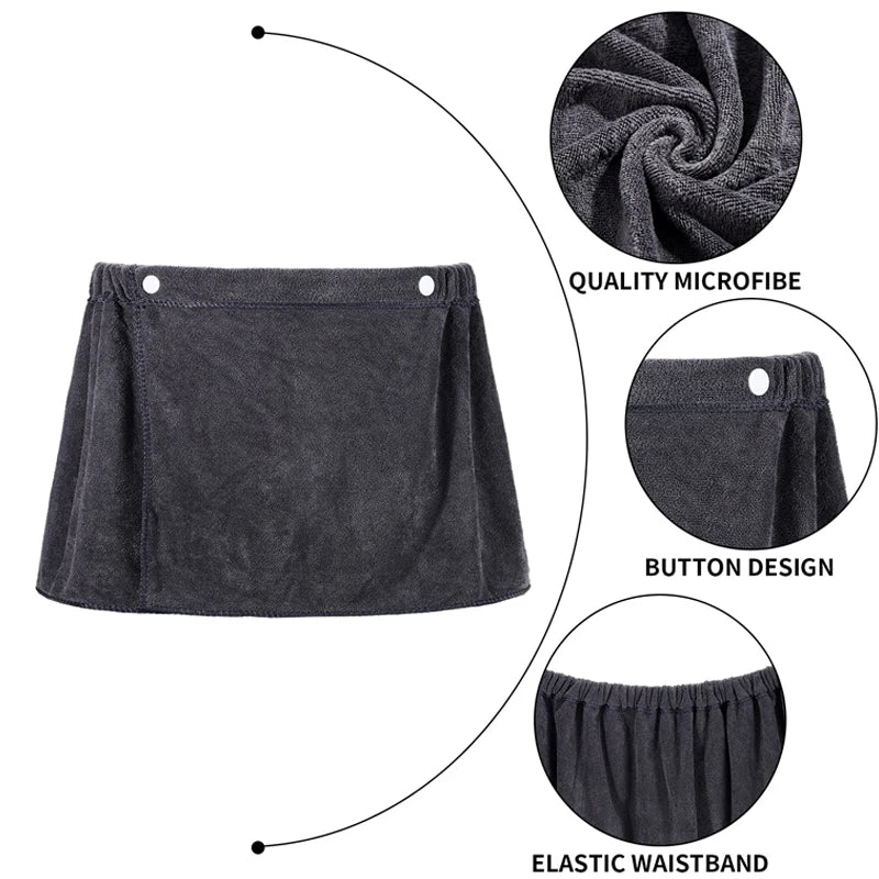 serviette toilette microfibre velours gris marron bleu blanc moderne poche élastique rapide absorption machine