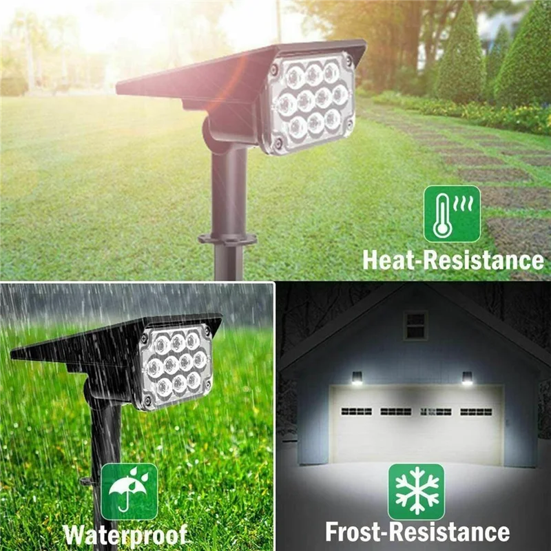 projecteur solaire extérieur ip65 led noir vert moderne minimaliste jardin