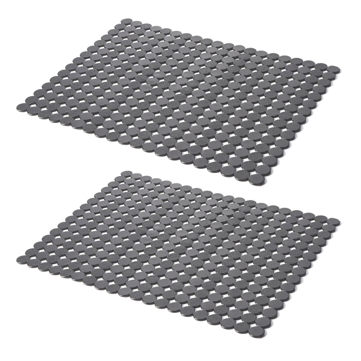 tapis cuisine anti dérapant noir moderne adhésif rondelles grille 30x40cm