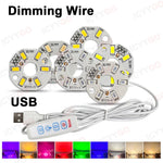 plaque led circulaire blanc interrupteur usb câble alimentation réglage intensité moderne led intégrées