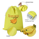 sacs rangement fruits légumes polyestor pliables conservation durable drawstring cuisine