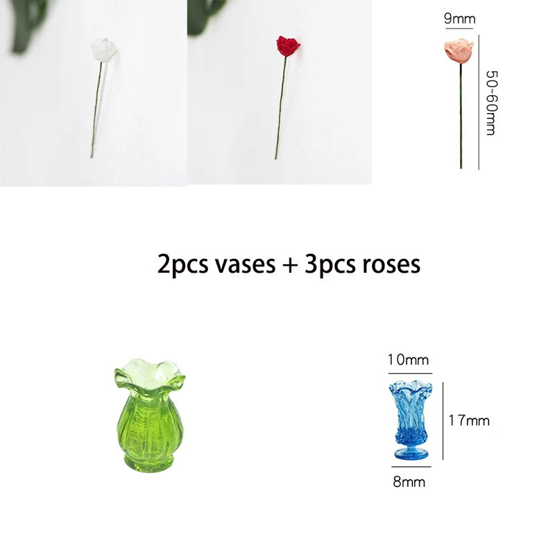 vases résine relief transparents opaques vintage couleurs vert rouge gris bleu violet set 5pcs