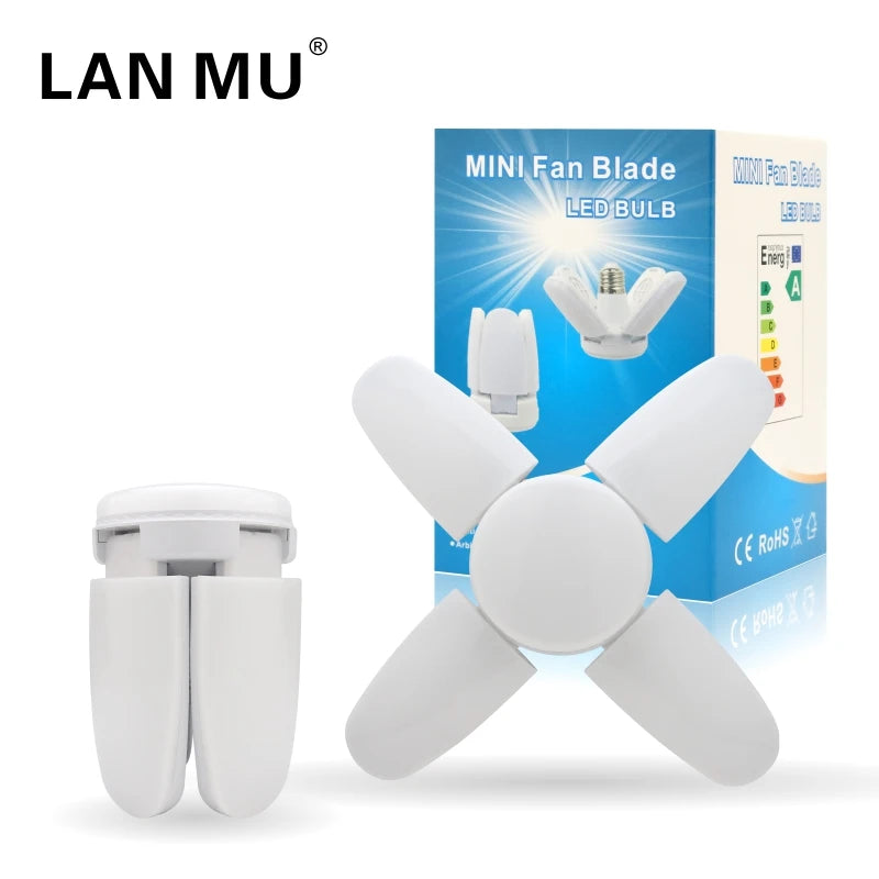 ventilateur led mini pliable blanc moderne 360 degrés 28w 2000 lumens 50000h